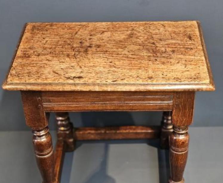 Superb George II Oak Joint Stool - Image 4