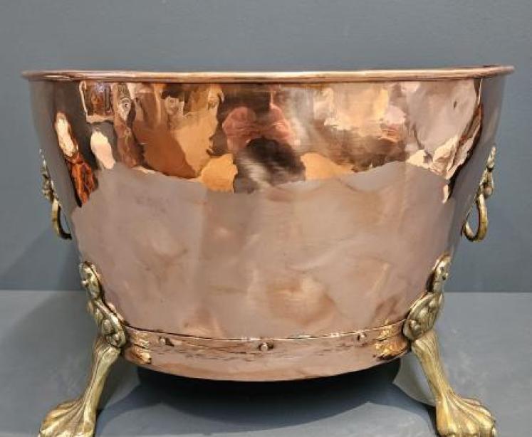 Edwardian Copper Log Bin - Image 2