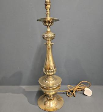 Large Edwardian Brass Table Lamp