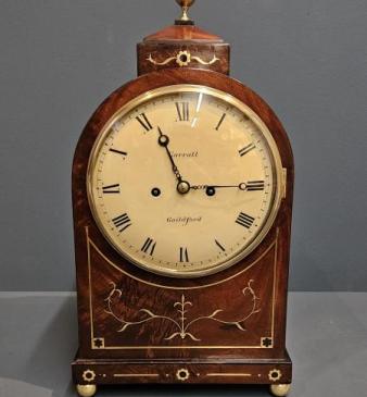 Regency Mahogany Double Fusee Bracket Clock