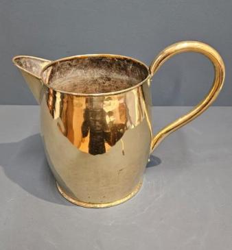 Large George III Country House Brass Jug