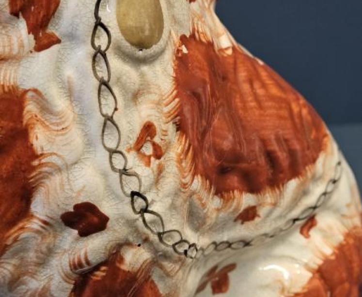 Pair of Mid Victorian Staffordshire Spaniels - Image 4