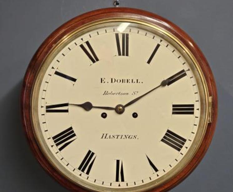 Early Victorian Double Fusee 12" Dial Clock - Image 1