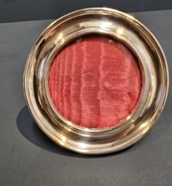 George V Circular Silver Photo Frame