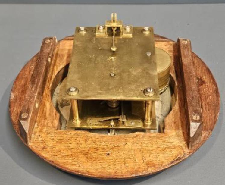 Victorian Oak 8" Dial Fusee Wall Clock - Image 5