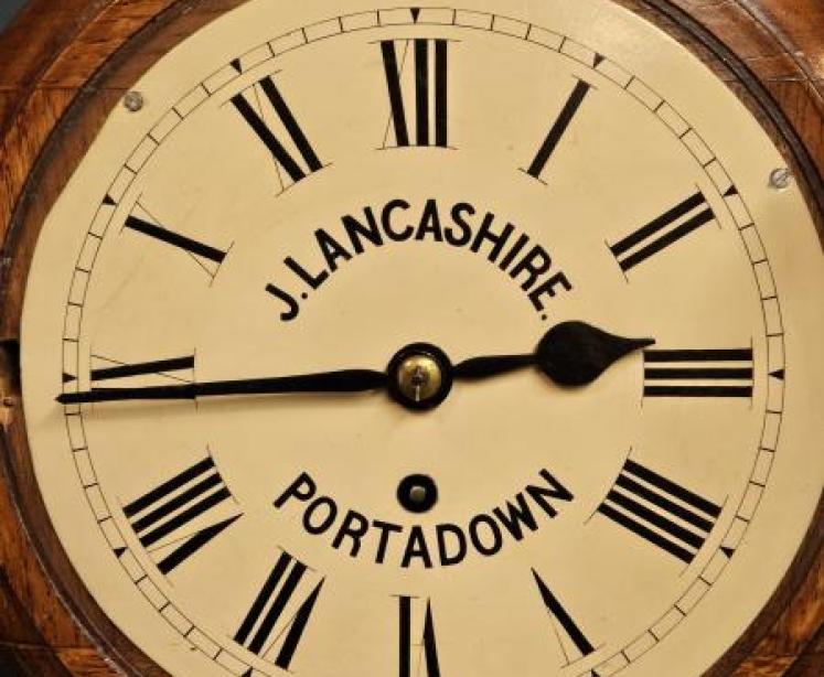 Victorian Oak 8" Dial Fusee Wall Clock - Image 7