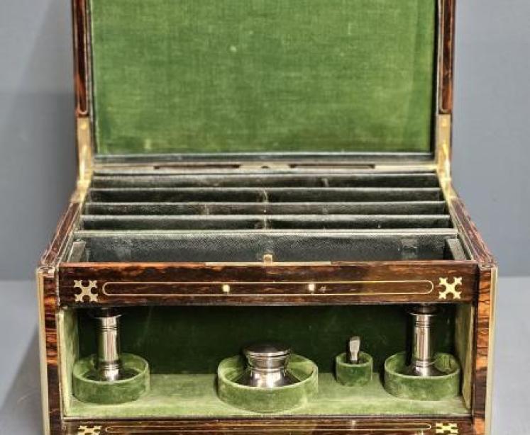 Coromandel Stationary Box and Silver Contents - Image 1