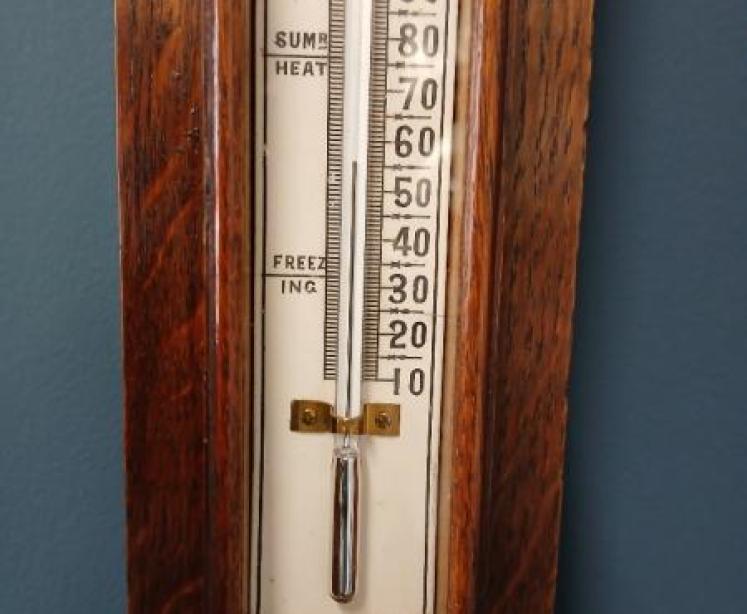 Small Victorian Negretti & Zambra Banjo Barometer - Image 5