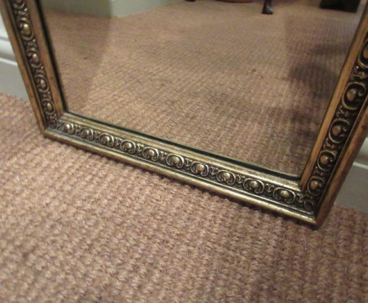 Tall Mid 19th Century Timber Gilt Floor Standing Mirror - Image 4