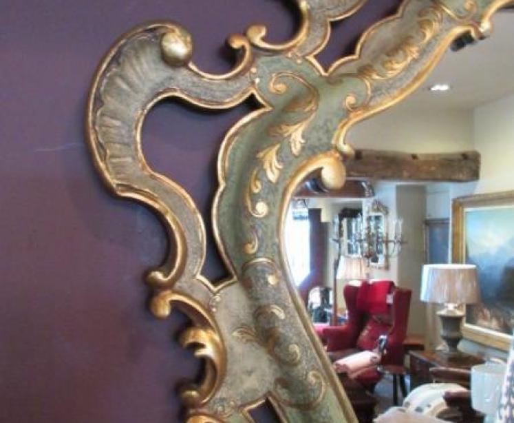 Edwardian Timber & Plaster Gilt Rococo Wall Mirror - Image 2