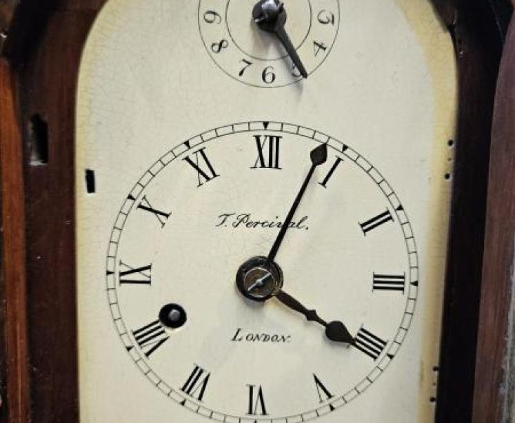 Thomas Percival London Verge Escapement Miniature Georgian Bracket Clock - Image 4