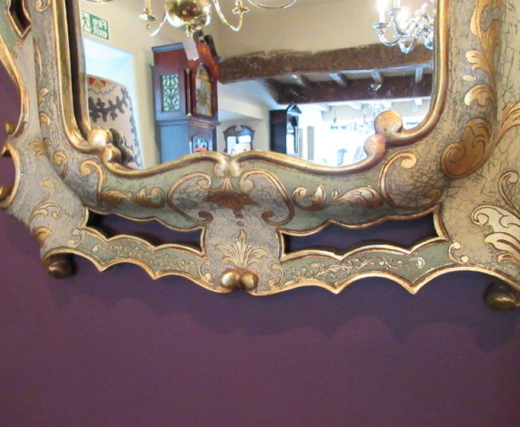 Edwardian Timber & Plaster Gilt Rococo Wall Mirror - Image 4