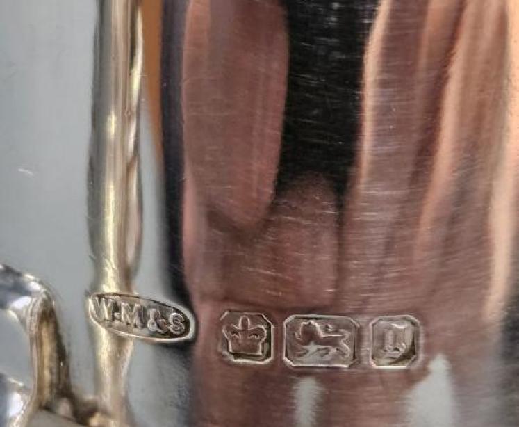 Victorian Silver and Crystal Claret Jug - Image 5