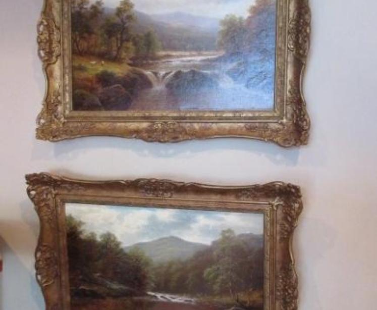 Fine Pair of William Mellor Oil on Canvas Paintings. - Image 1