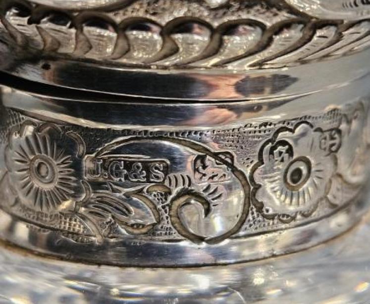 Victorian Cut Crystal and Silver Scent Bottle  - Image 5