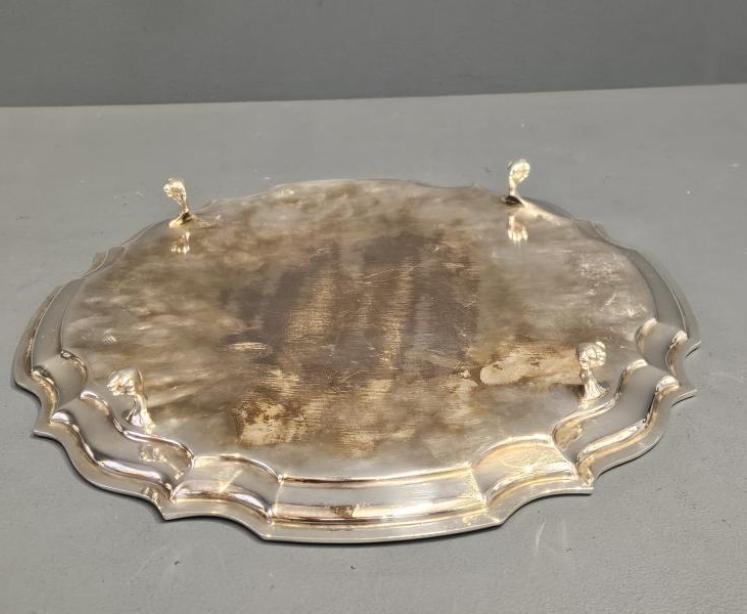 Heavy 13" Dublin Silver Salver - Image 4