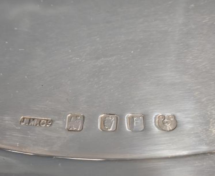 Heavy 13" Dublin Silver Salver - Image 6