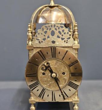 Victorian Double Fusee Lantern Clock