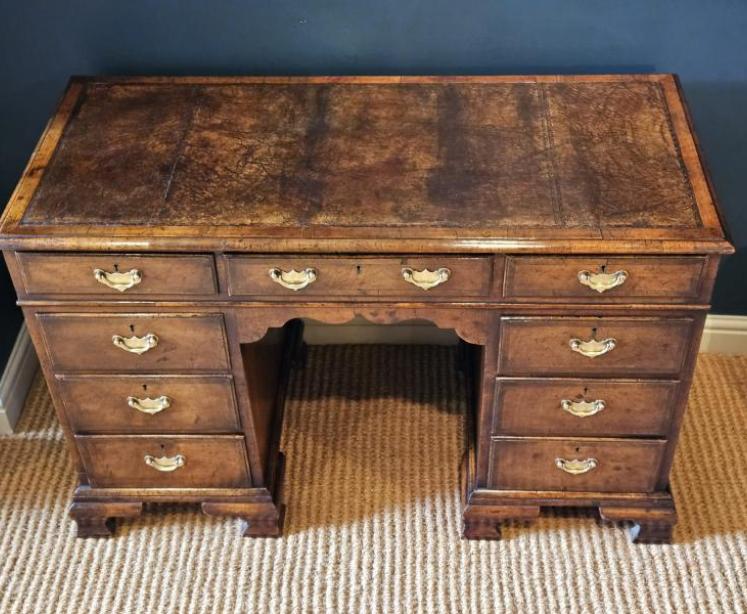 Victorian Walnut Pedestal Desk  - Image 2