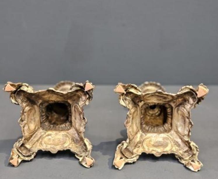 Pair of Large Victorian Silver Plated Candelabra - Image 5