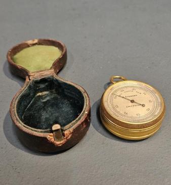 Victorian Pocket Barometer by Steward of Leicester