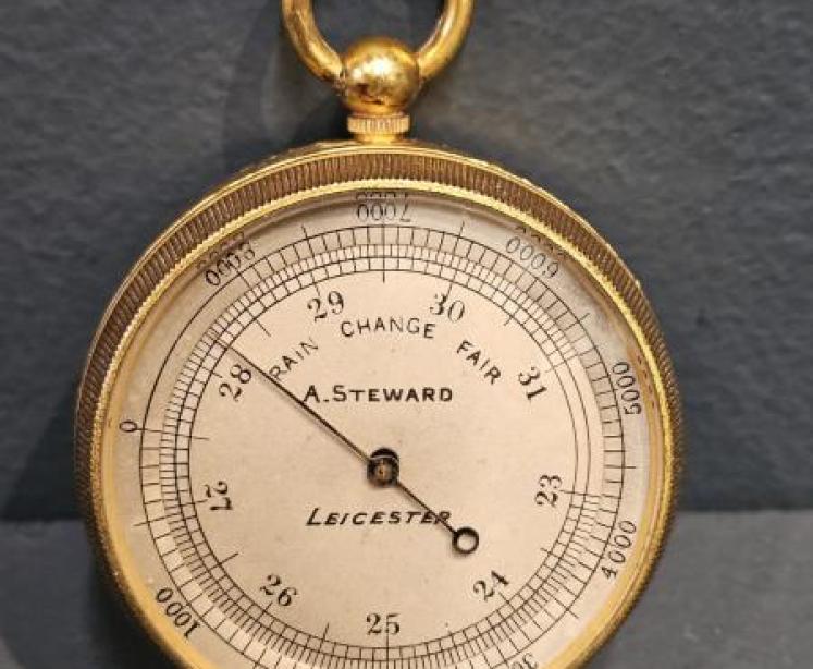Victorian Pocket Barometer by Steward of Leicester - Image 5