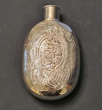 William IV Silver Hip Flask
