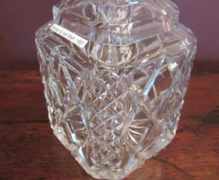 George V Period Silver Crystal Cut Glass Decanter - Image 4