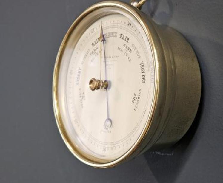 Victorian Brass Cased Marine Barometer - Image 2