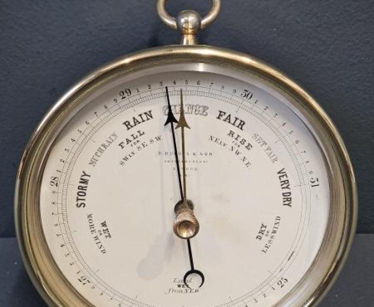 Victorian Brass Cased Marine Barometer - Image 3