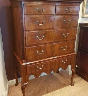 George I Period Walnut Chest On Stand