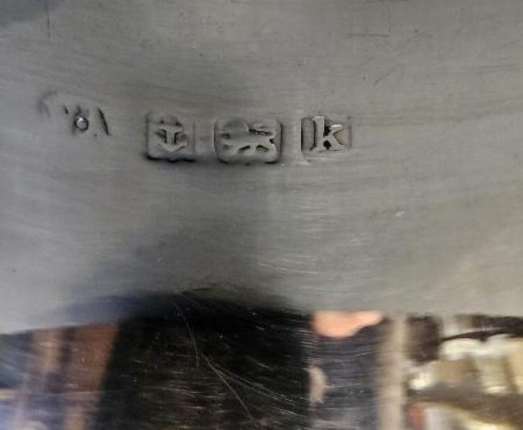 George V Silver Mustard Pot and Liner - Image 3