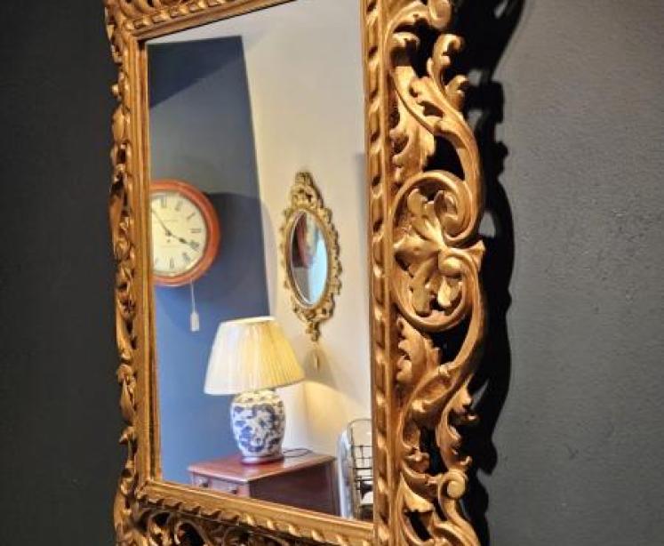 Victorian Timber Gilt Florentine Mirror - Image 4