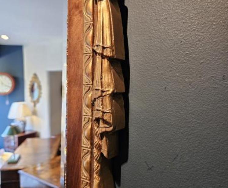 Quality Edwardian Walnut and Timber Gilt Mirror - Image 4