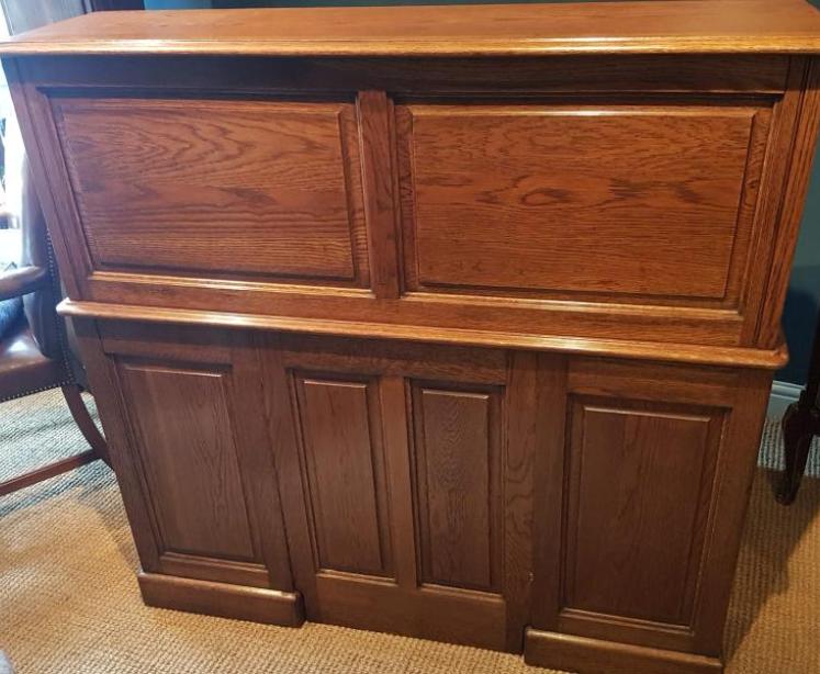 Superior Victorian Solid Oak Roll Top Desk - Image 5