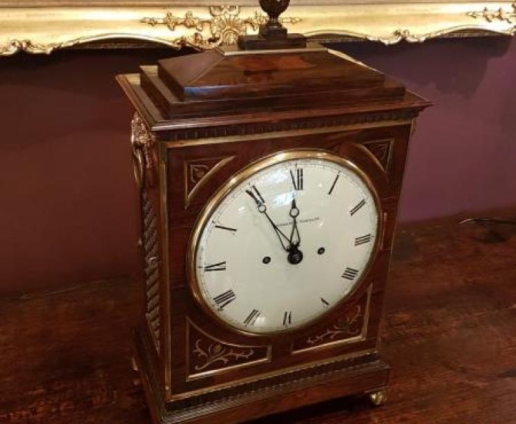 Fine George III Rosewood Fusee London Bracket Clock - Image 1