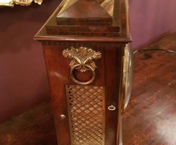 Fine George III Rosewood Fusee London Bracket Clock - Image 2