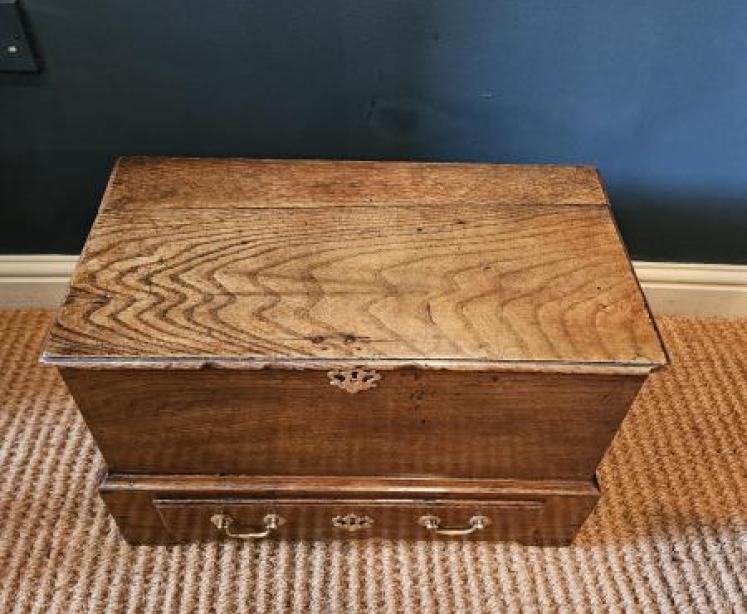 George III Oak Coffer Bach - Image 6