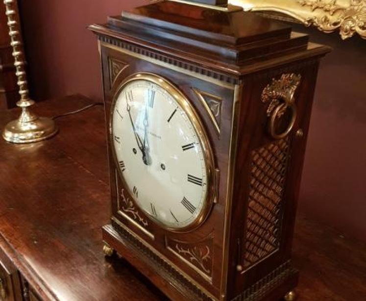 Fine George III Rosewood Fusee London Bracket Clock - Image 5