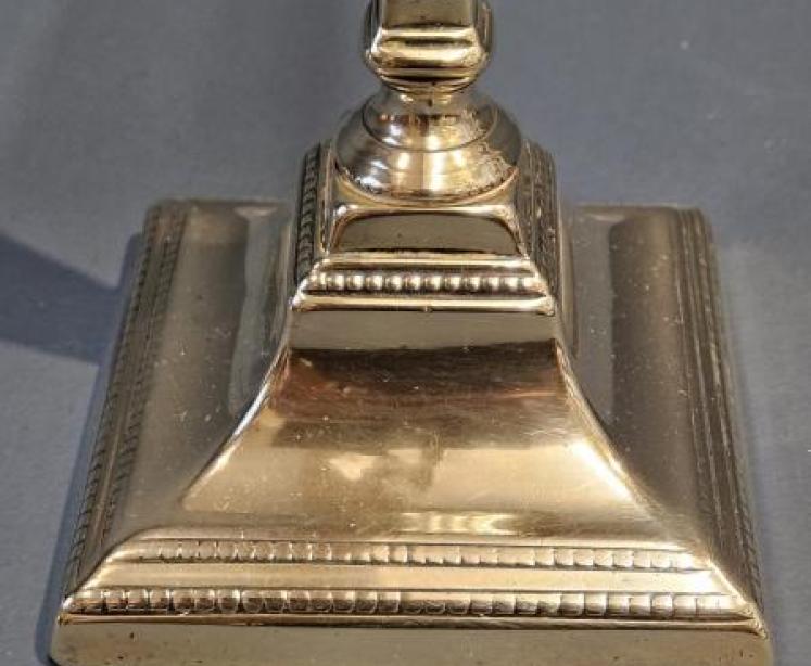 Pair of George III Brass Candlesticks - Image 5