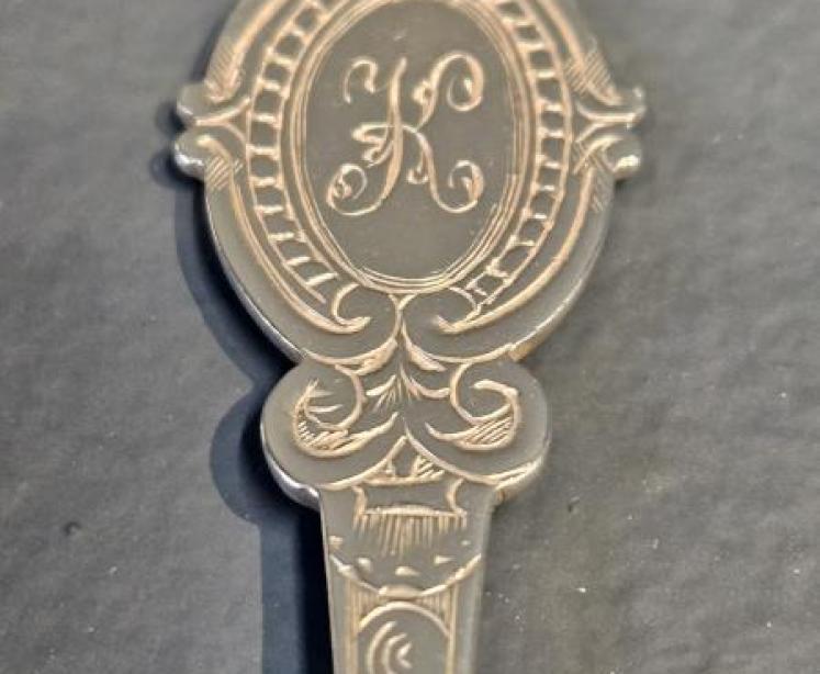 Victorian Silver Caddy Spoon by George Unite - Image 5