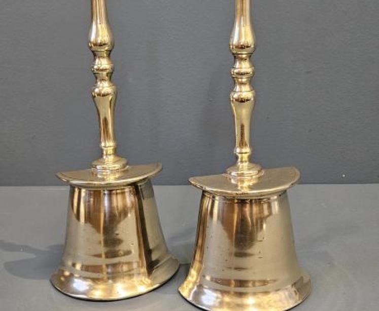 Matching Pair of Regency Brass Door Stops - Image 3