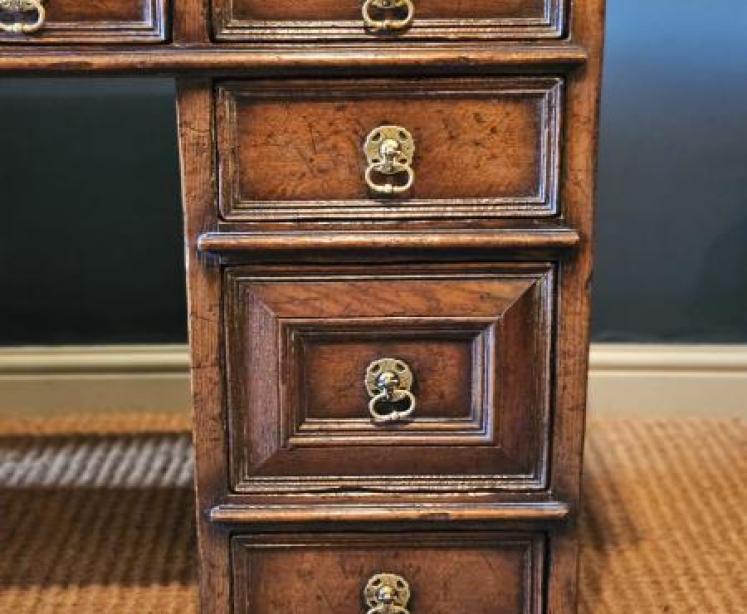  Oak Pedestal Desk - Image 4
