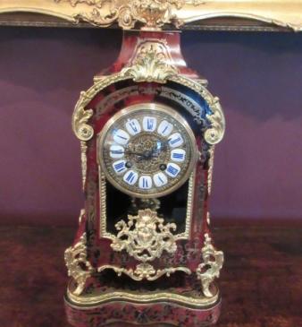 Impressive Mid Victorian Boulle Mantel Clock