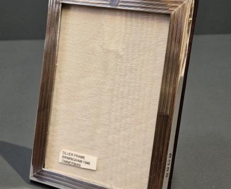 Silver Engine Turned Photo Frame - Image 1