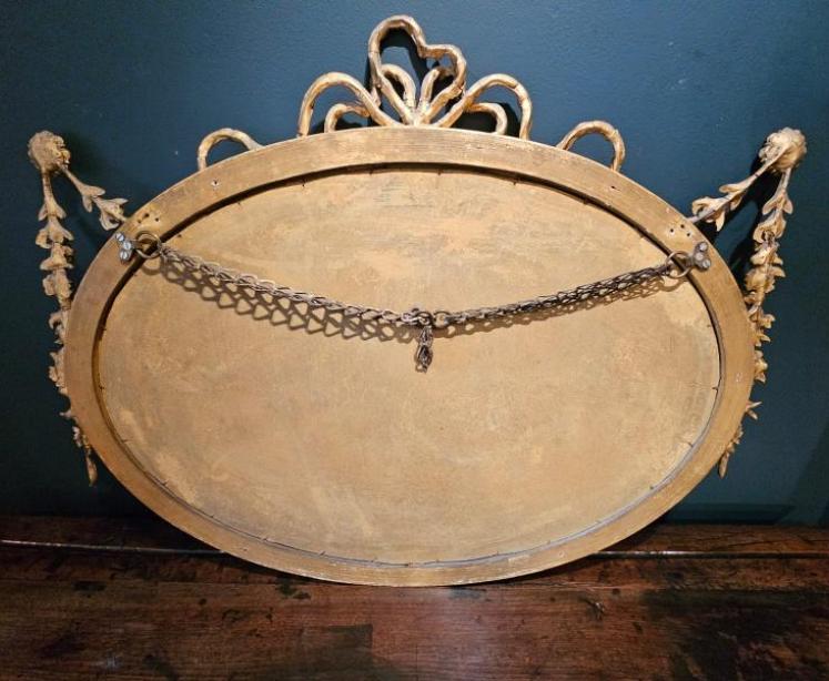 Superb Victorian Oval Timber Gilt Mirror - Image 6