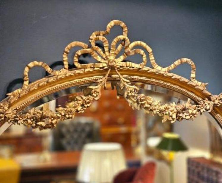 Superb Victorian Oval Timber Gilt Mirror - Image 7