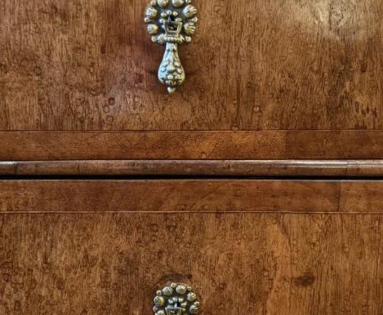 Outstanding Small William and Mary Walnut Chest on Stand - Image 6