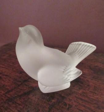 Lalique Opalescent Sitting Bird