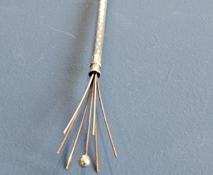 9ct Gold Engine Turned Telescopic Cocktail Stirrer - Image 7
